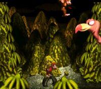 une photo d'Ã©cran de Donkey Kong Country sur Nintendo Super Nes